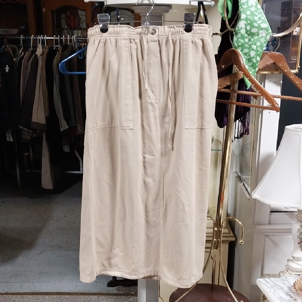 Just My Size Tan Midi Skirt